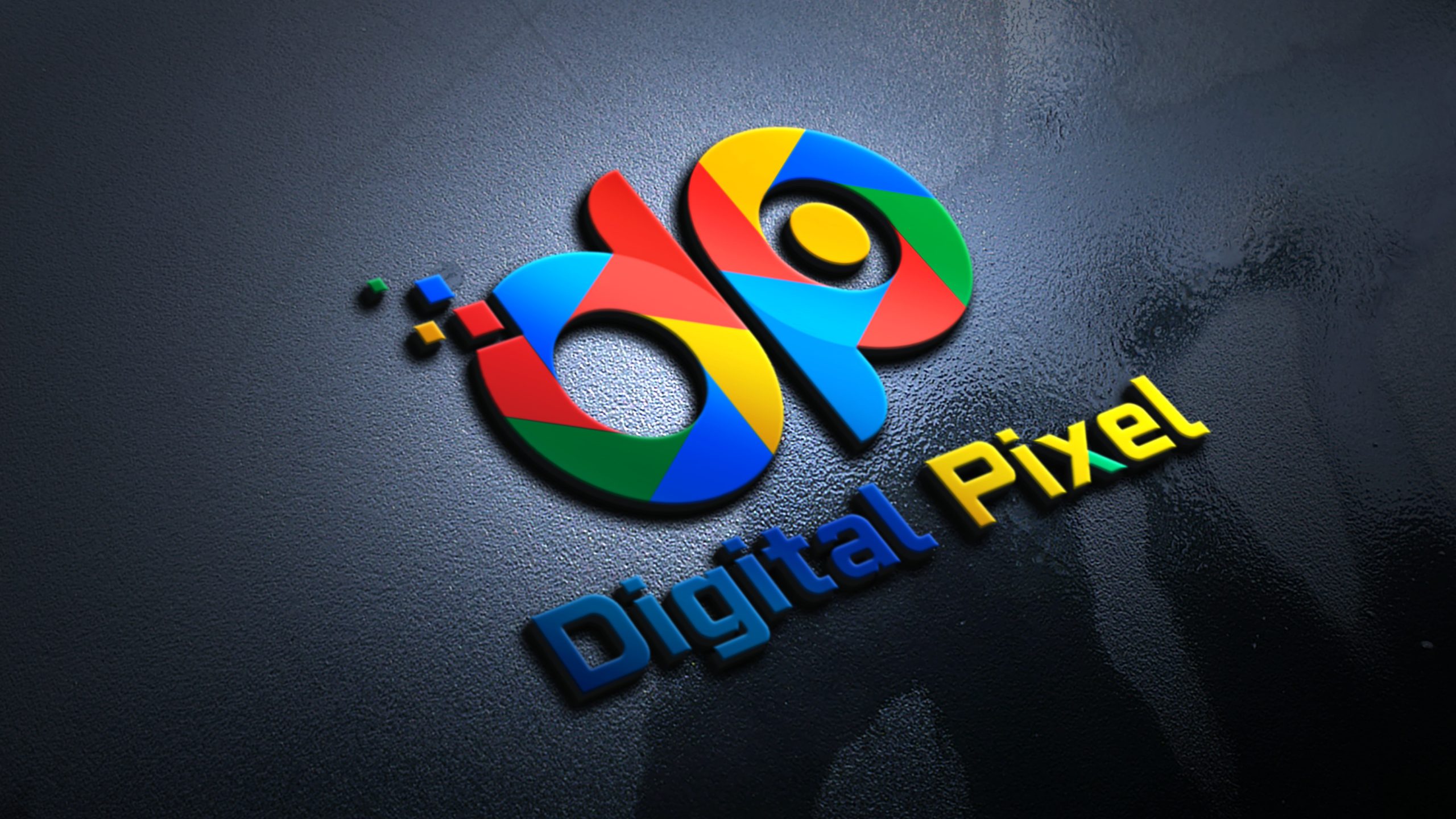 Free Digital Pixel DP Letters Logo Design