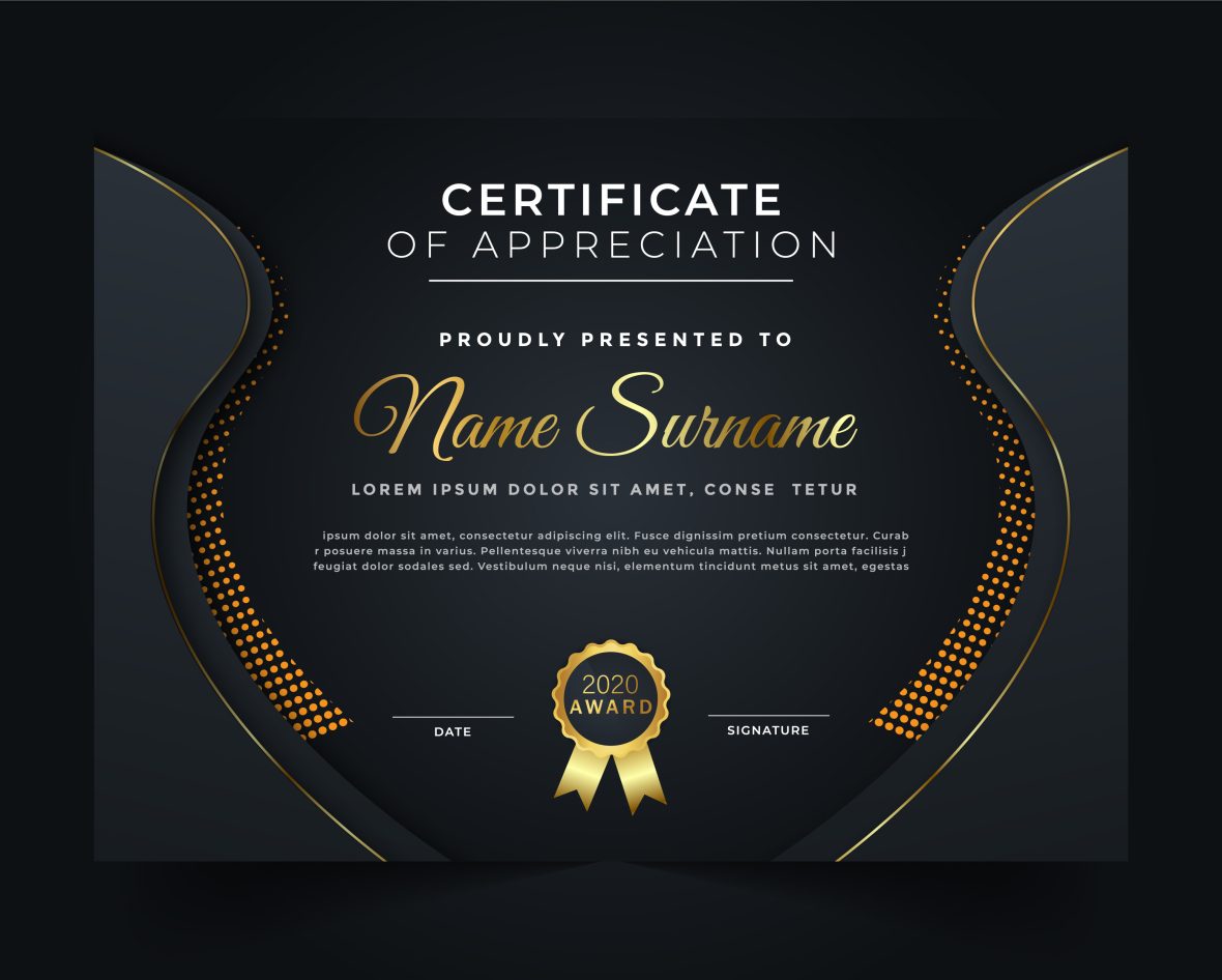 Free Editable Elegant Certificate of Achievement