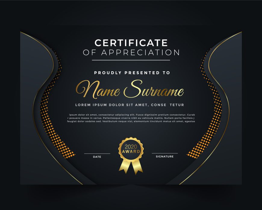 Free Editable Elegant Certificate of Achievement