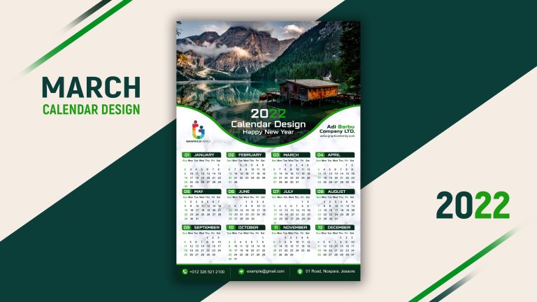 25+ Free Printable 2022 Calendar Templates to Download | GraphicsFamily