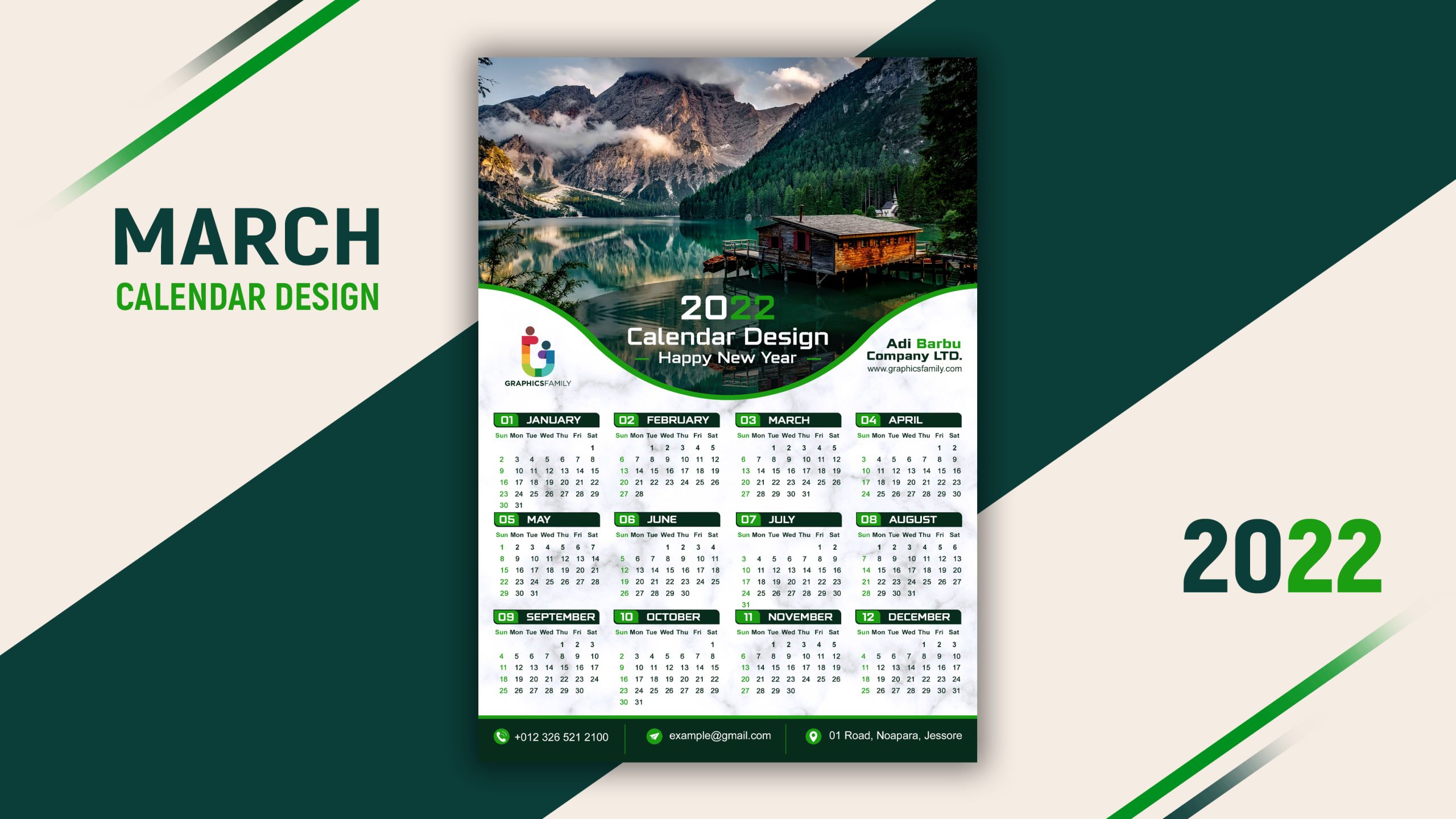 Calendar Design Photoshop 