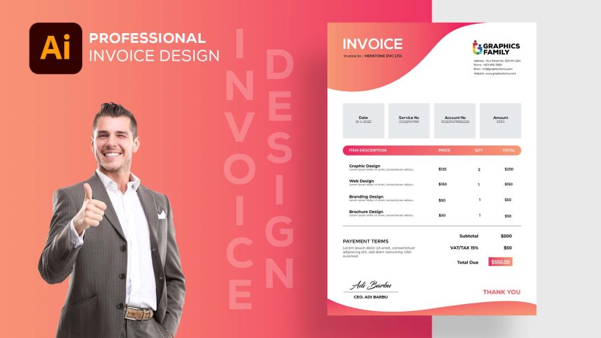 Free Professional Invoice Template Design Download
