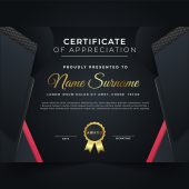 Golden Diploma Certificate Template