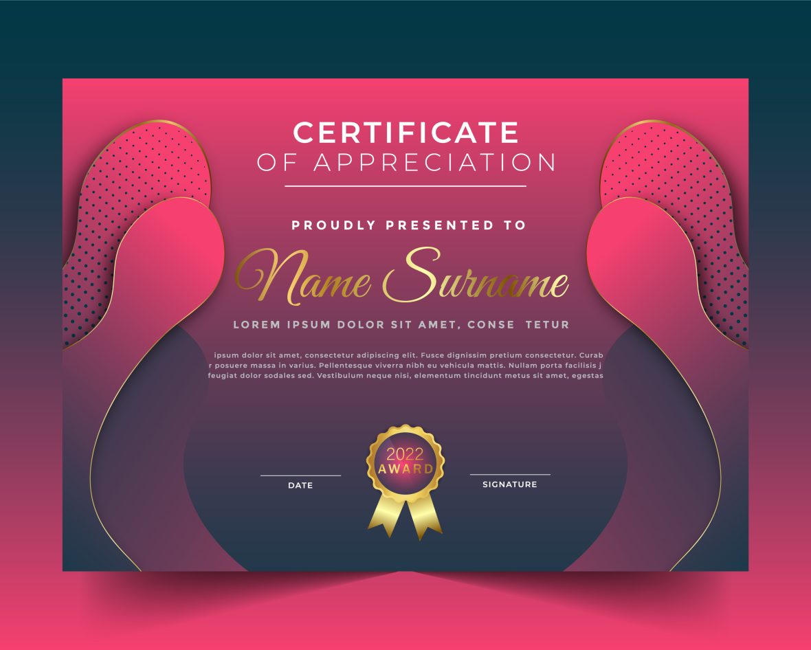 Gradient Colorful Luxury Certificate Template