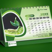 Green Desk Calendar Design