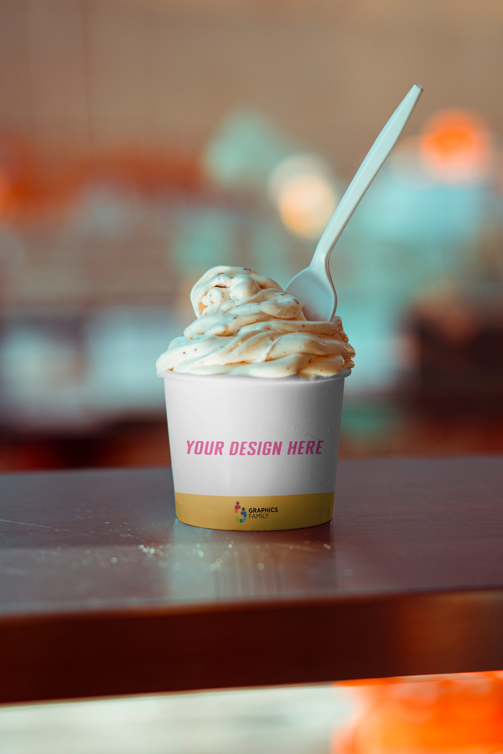 Ice Cream Cup Design Mockup download