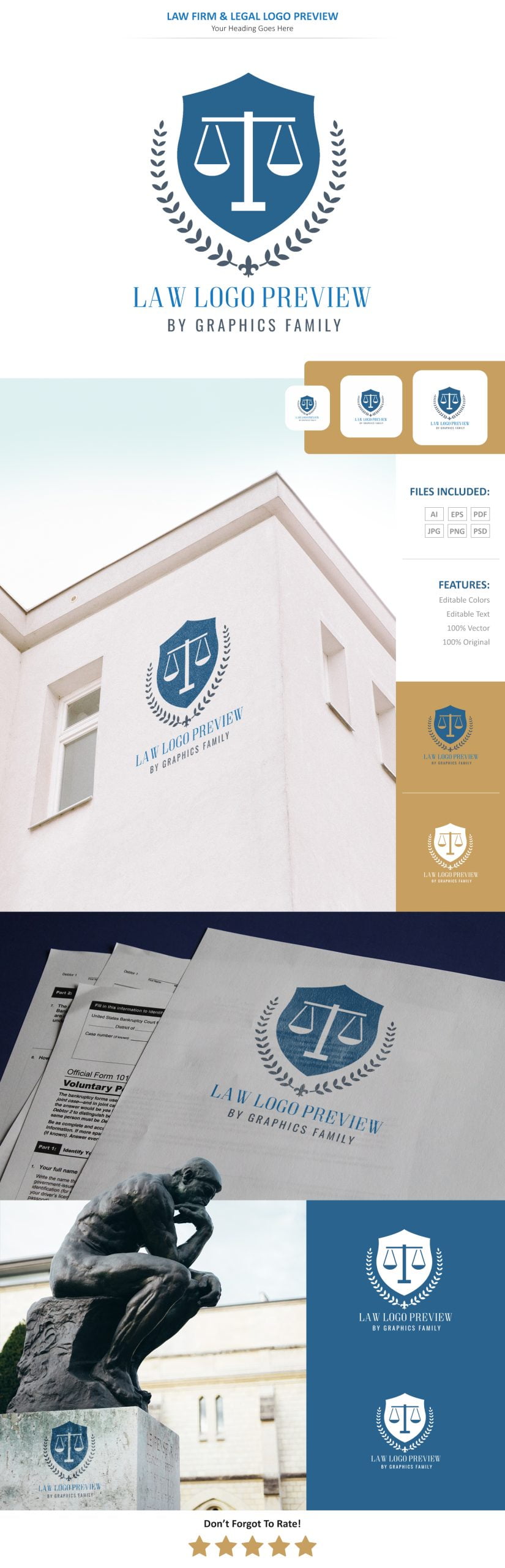 Law Firm & Legal Logo Mockup Kit Download