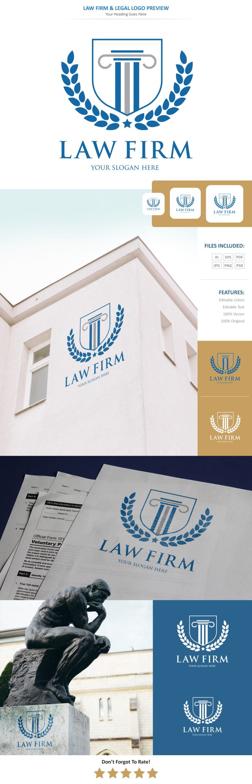 Law Firm & Legal Logo Mockup Kit