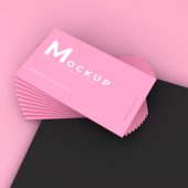 Minimalist visiting business card mockup