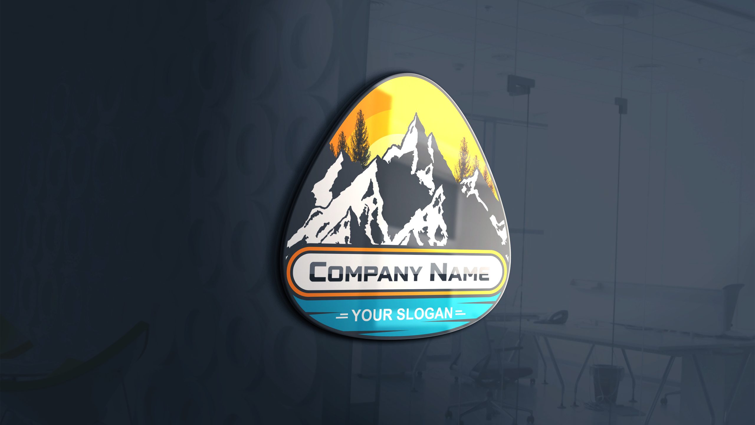 Mountain Badge Logo Design Download