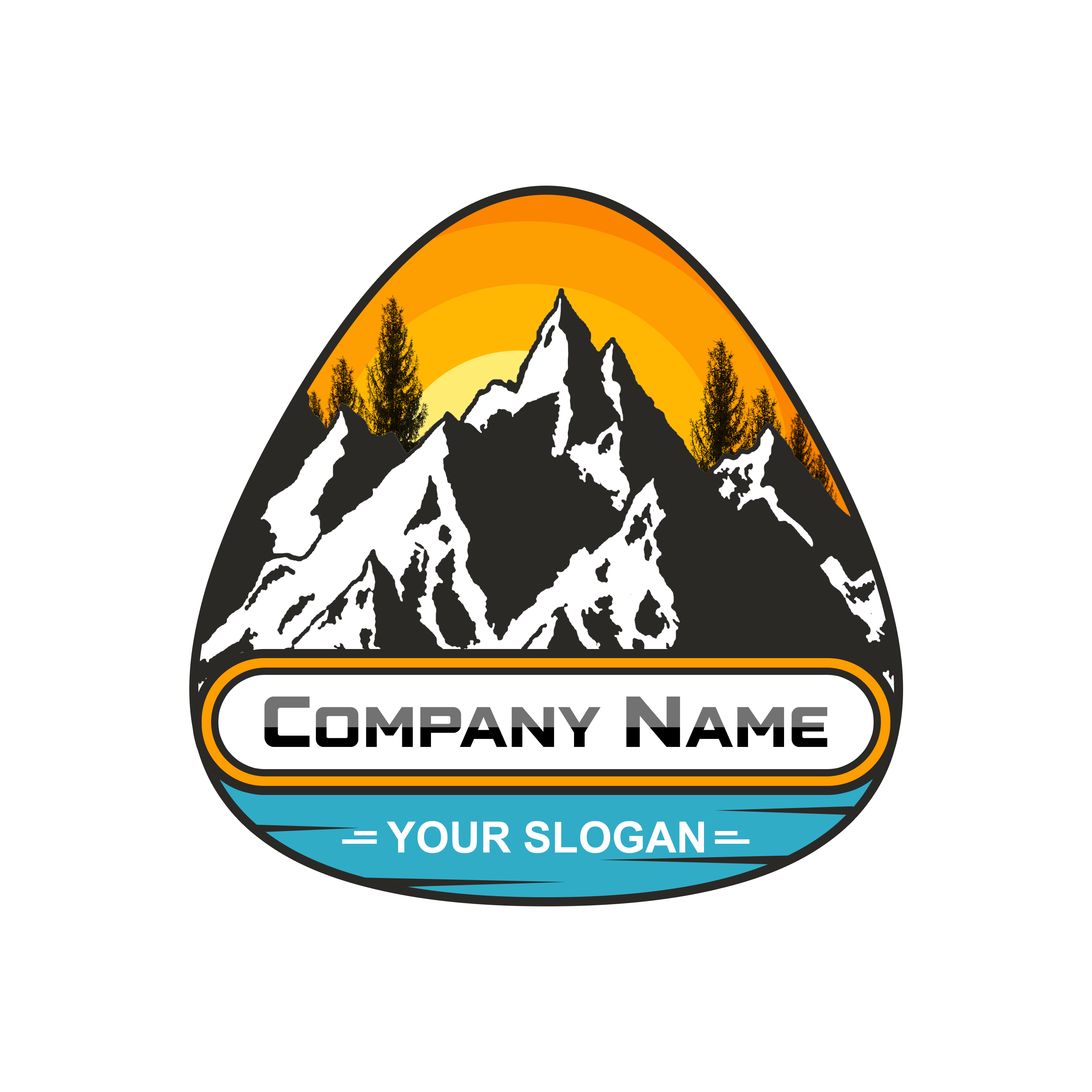 Mountain Badge Logo Design Png