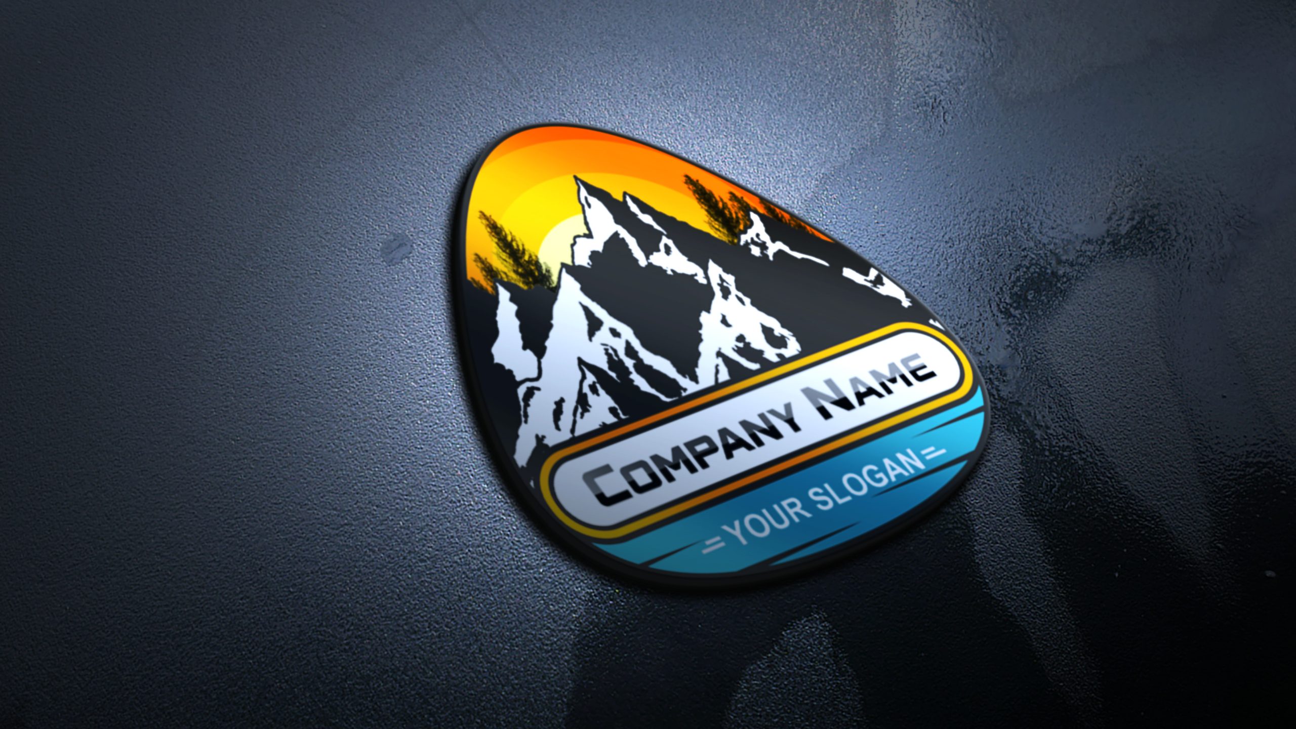 Mountain Badge Logo Design Template