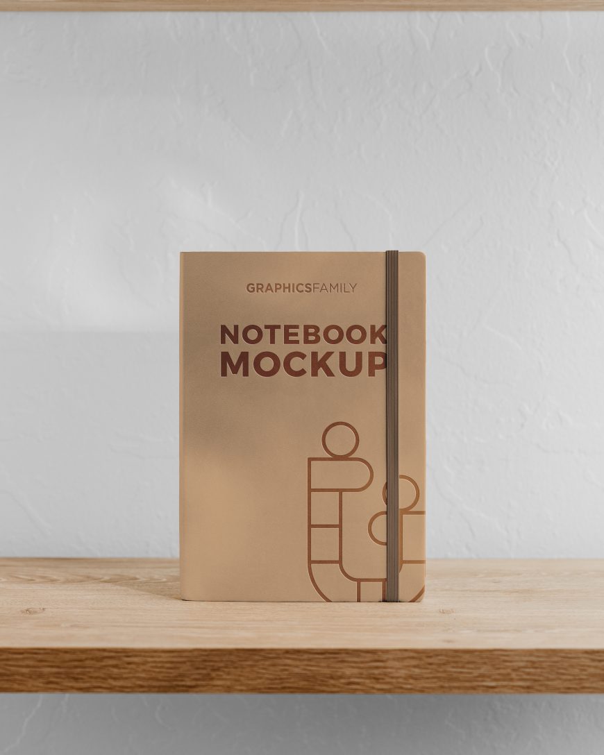 Notebook Embossed Effect Cover Mockup