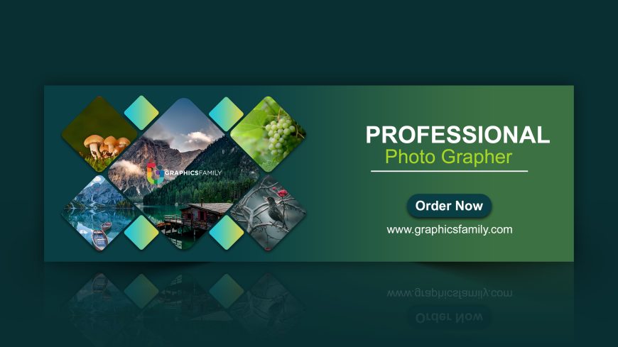Photographer Web Banner Template Design