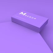 Purple Business Card Mockup