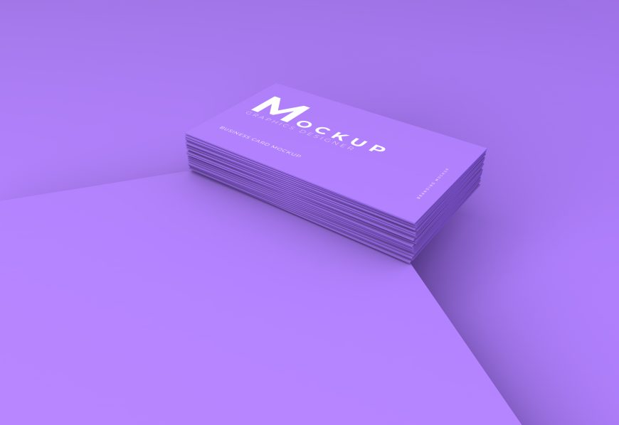Purple Business Card Mockup