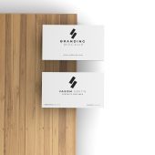 Realistic Business Card Mockup on Wood