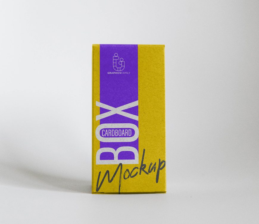 Rectangle Cardboard Box Design Mockup download
