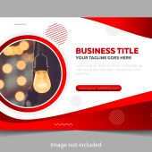 Red Business Cover Template for Facebook