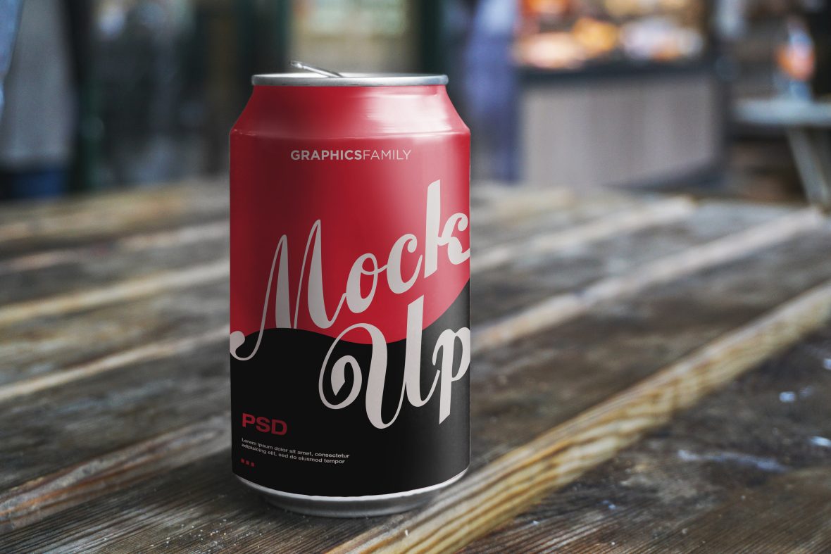 Soda Can Design Mockup download