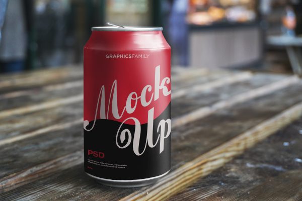 Soda Can Design Free Mockup – GraphicsFamily