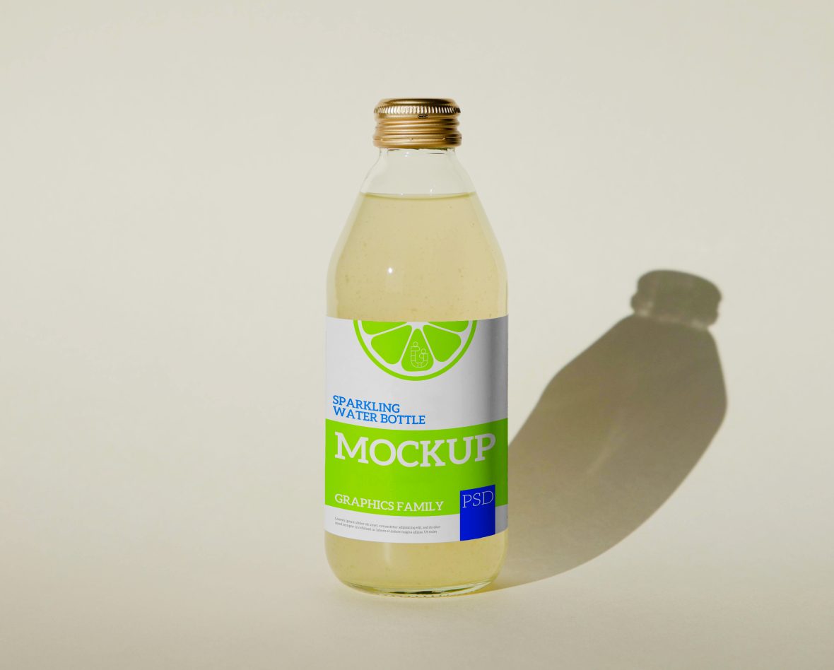 Sparkling Water Bottle Mockup download