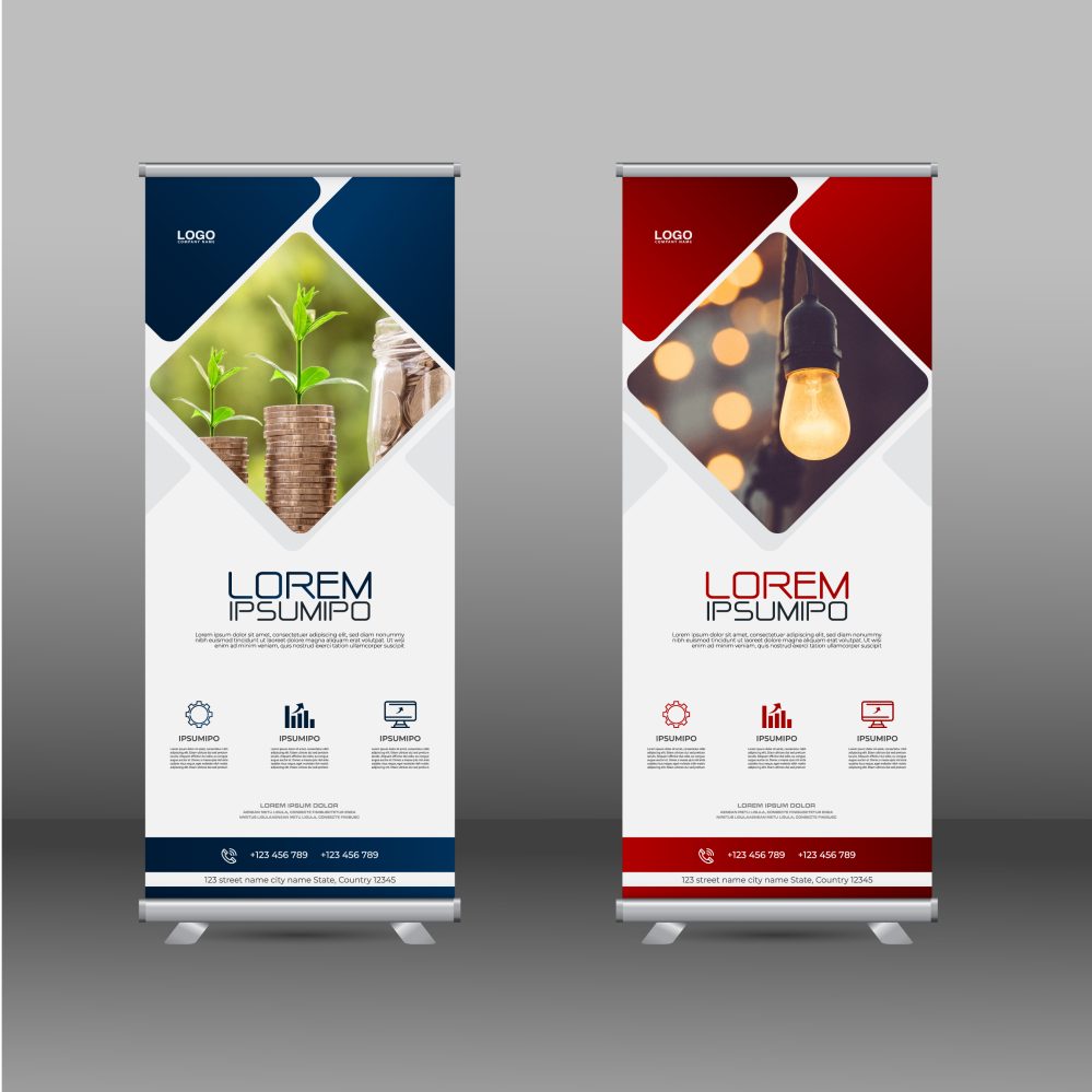 Vertical business rollup banner template