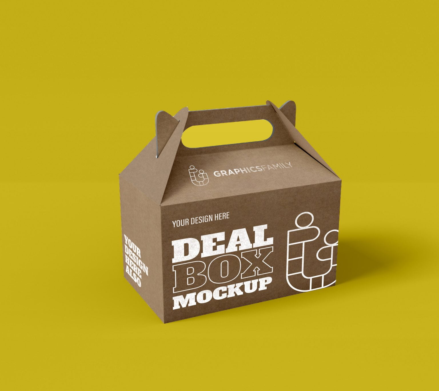 Deal box design mockup GraphicsFamily