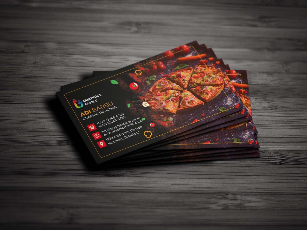 Business Card Template For Restaurant Owner GraphicsFamily