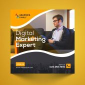 Digital Marketing Expert Social Media Post Design Template