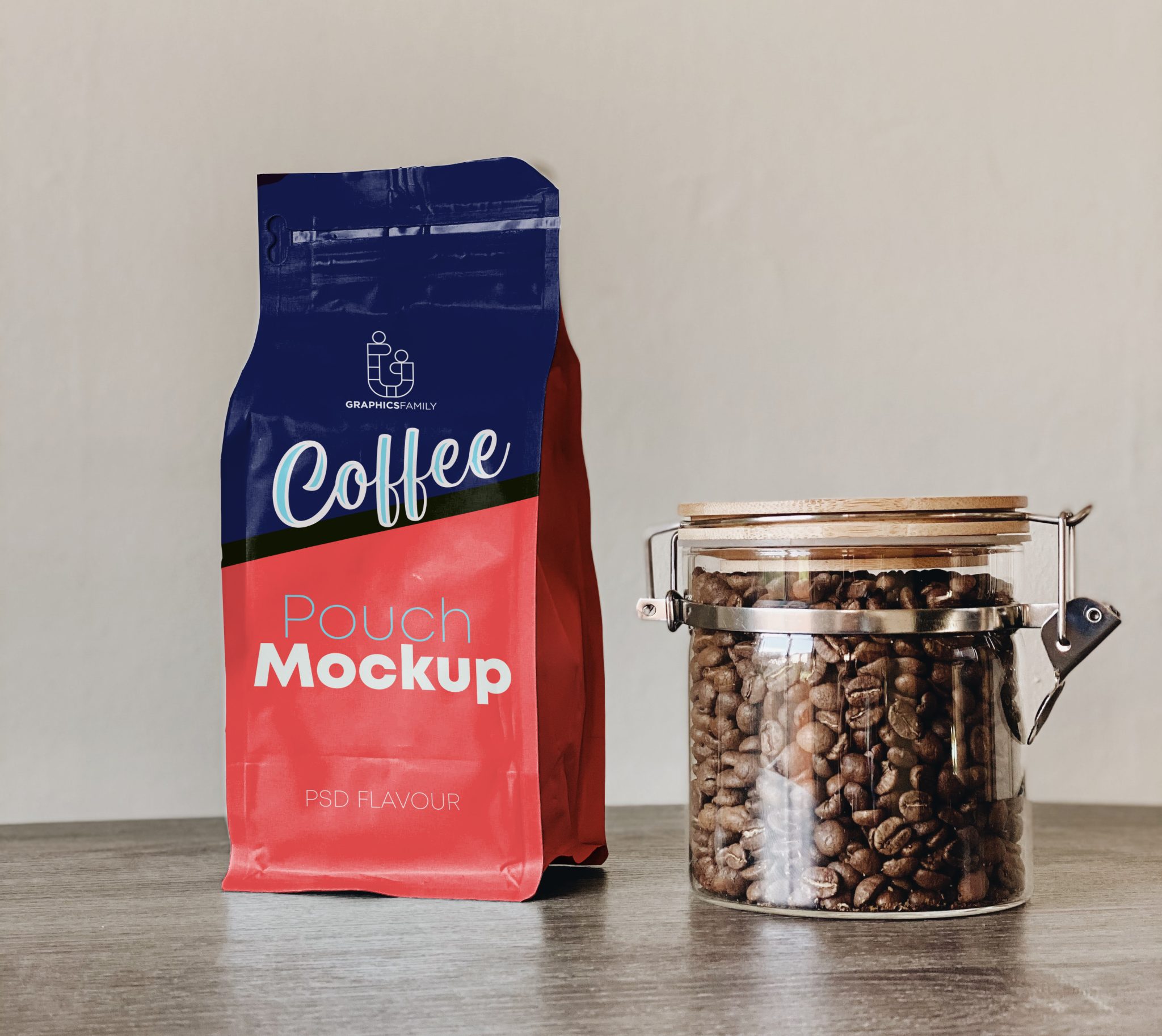 Eco Friendly Coffee Pouch Design Mockup GraphicsFamily