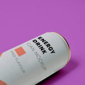 Energy Drink Can Design Mockup