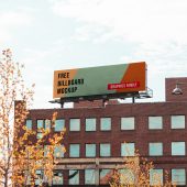 Free Billboard Design on Building Mockup