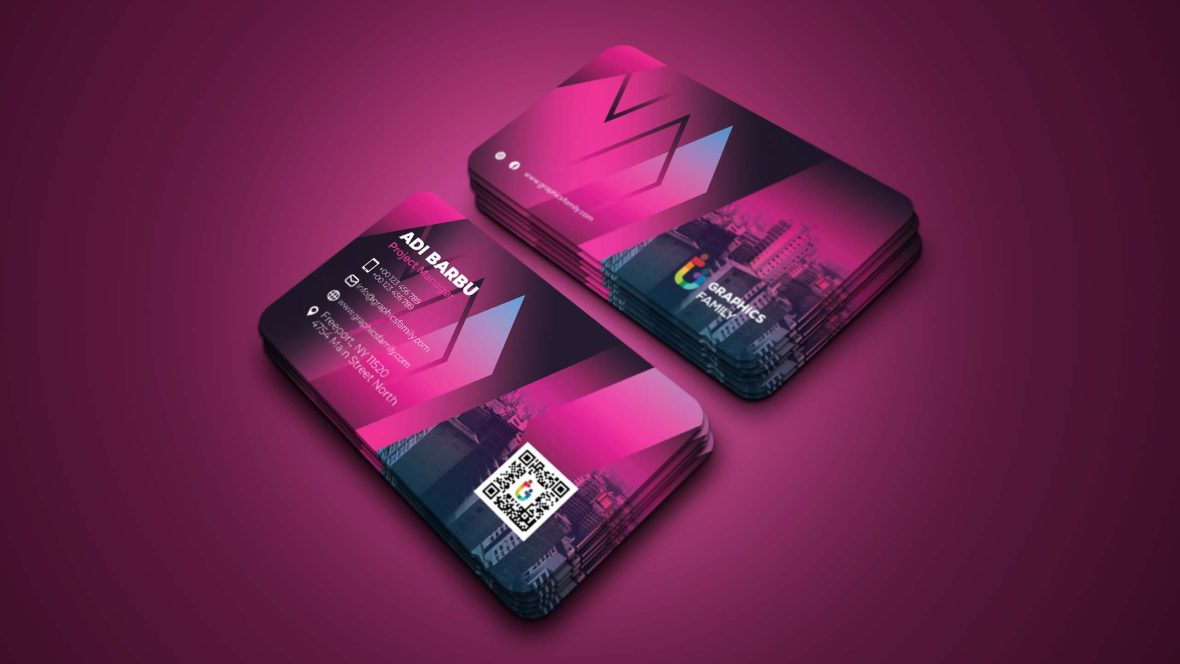 Free Project Manager Modern Business Card Design Template