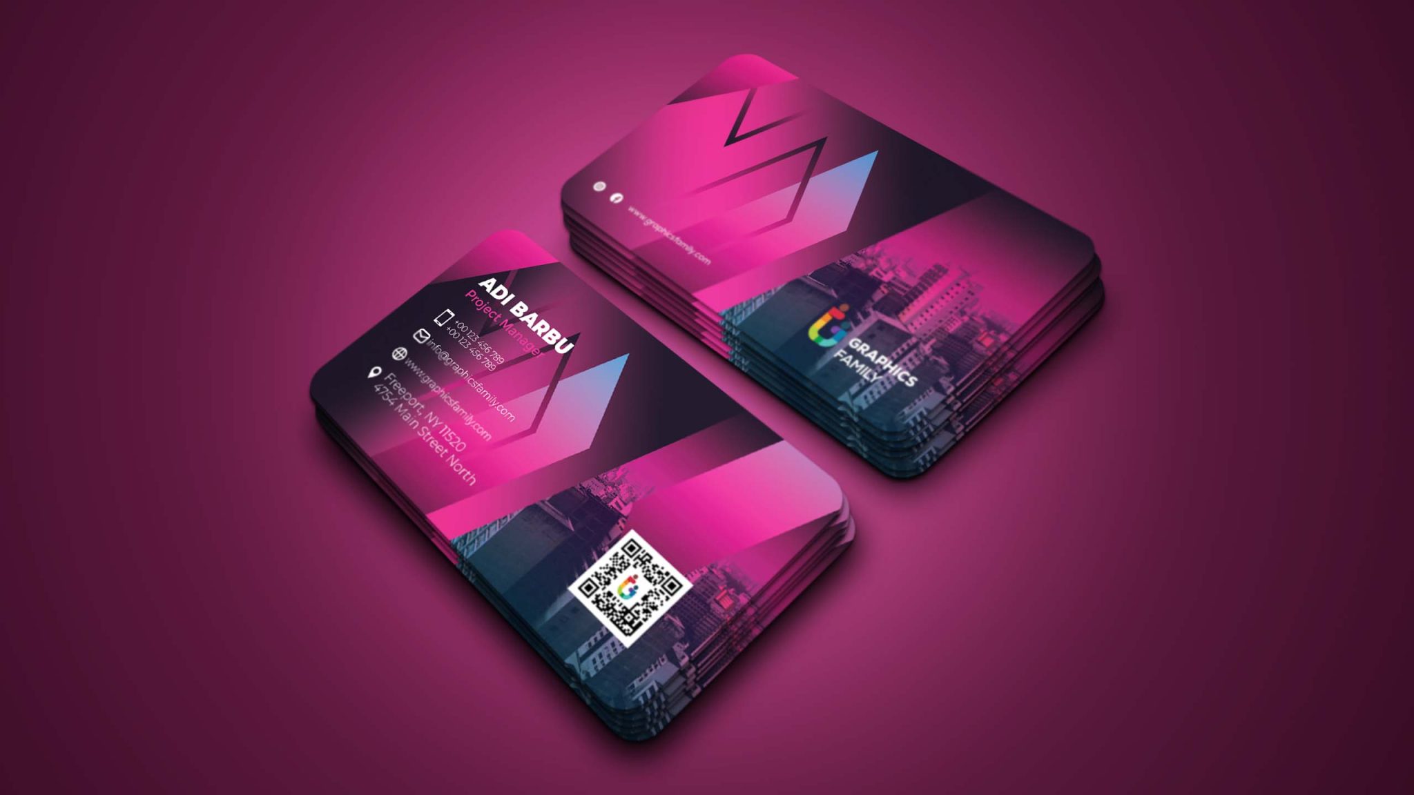 free-project-manager-modern-business-card-design-template-graphicsfamily