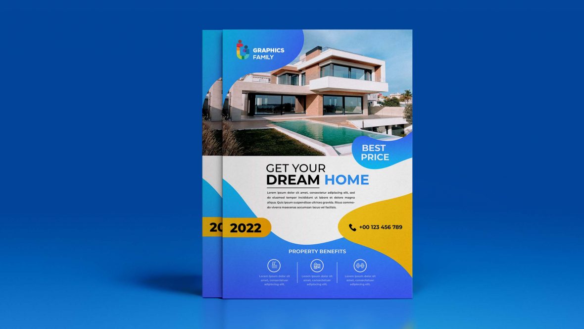 Free Real Estate Property Advertising Flyer Template Design