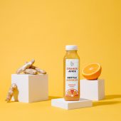 Plastic Bottle Orange Design Mockup