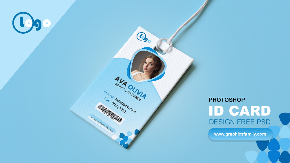 Blue ID Card Design