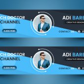 Blue YouTube Channel Art Design