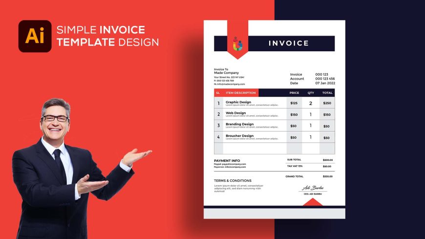 Clean & Professional Invoice Template