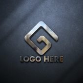 Logo Mockup on Gray Wall