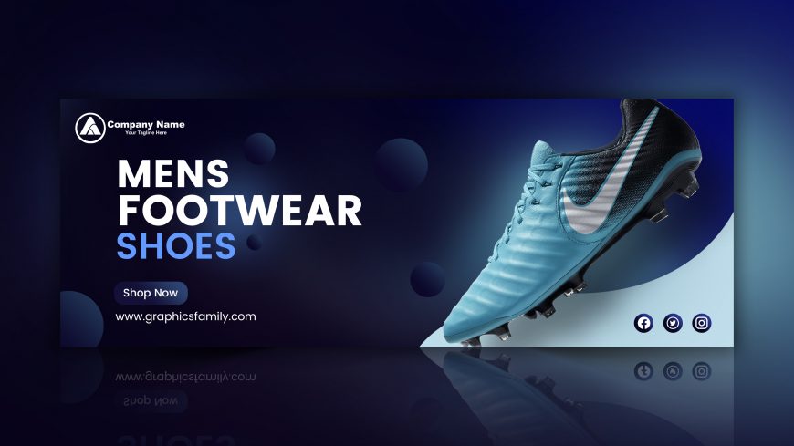 Shoes Sale Facebook Cover Design Template