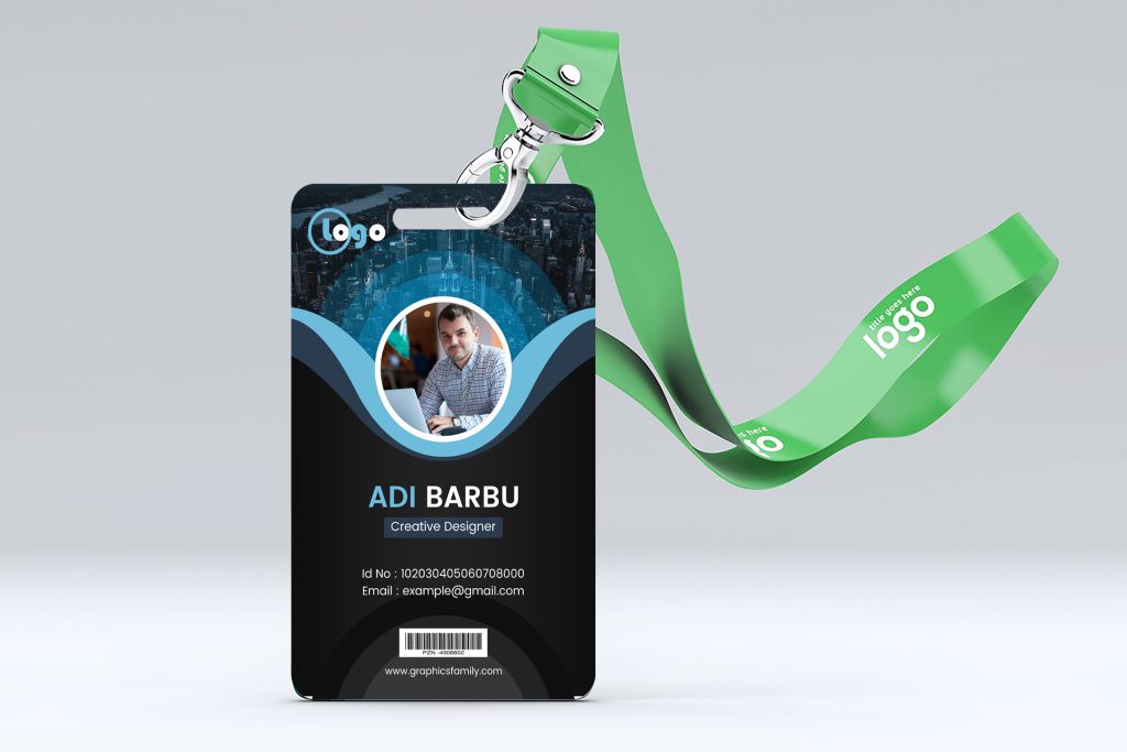 Black and Blue Id Card Design – GraphicsFamily