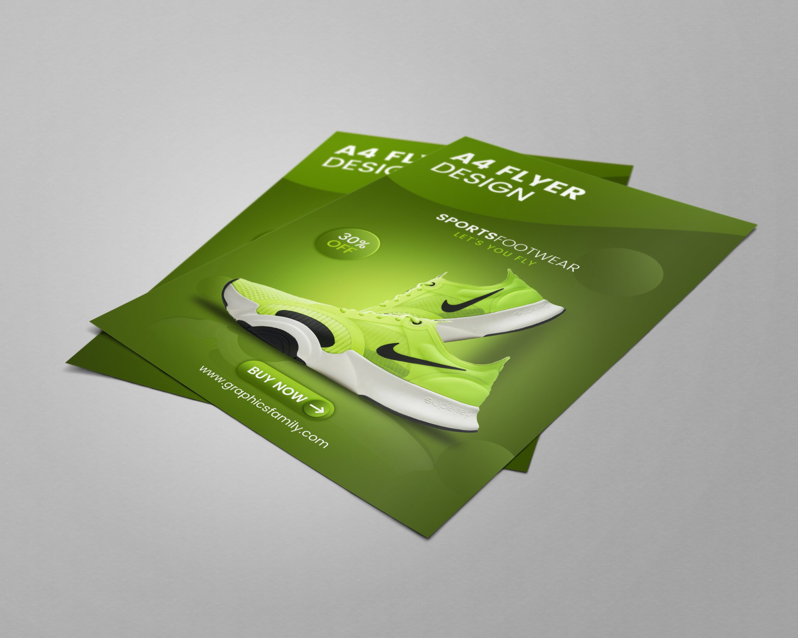Free Green A4 Flyer Design