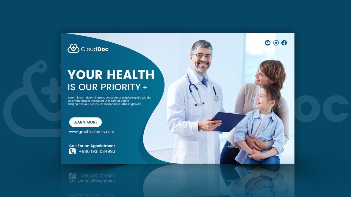 Social Media Banner Design for Health and Medical Promotion