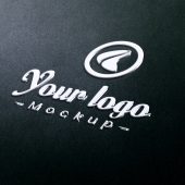 Photorealistic Metallic Badge Logo Mockup
