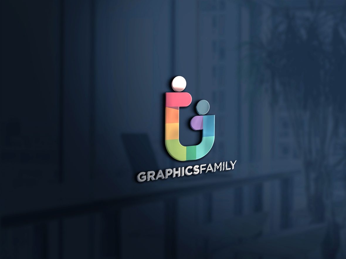 3D Logo Mockup on Glass Wall – GraphicsFamily