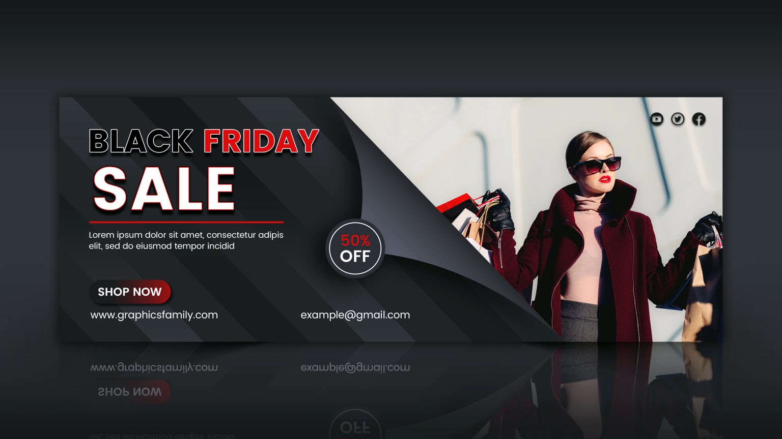 Black Friday Facebook Cover Design – GraphicsFamily
