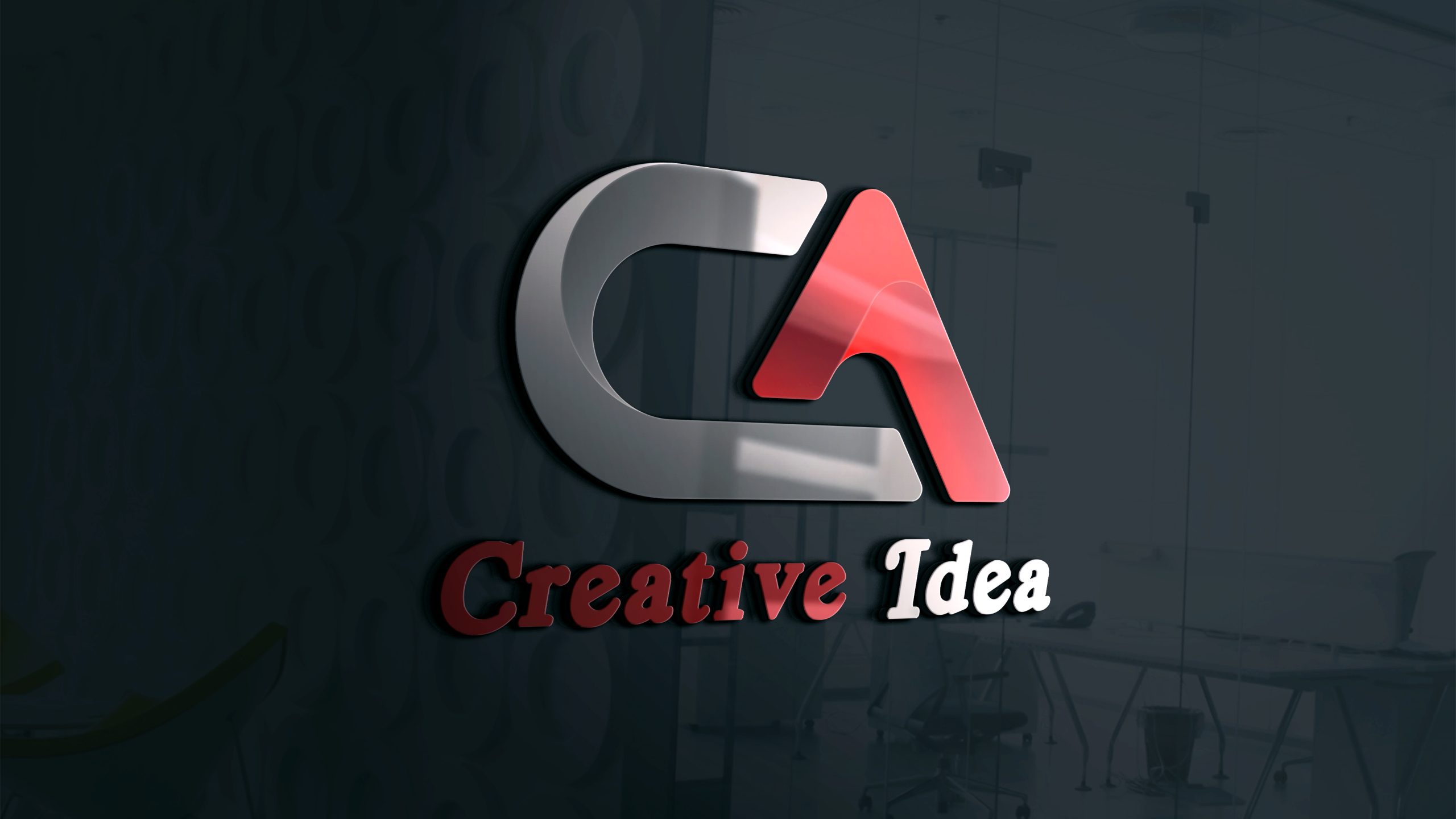 creative text logo design