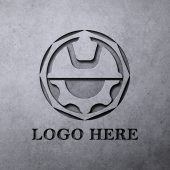 Carved Stone Logo Mockup